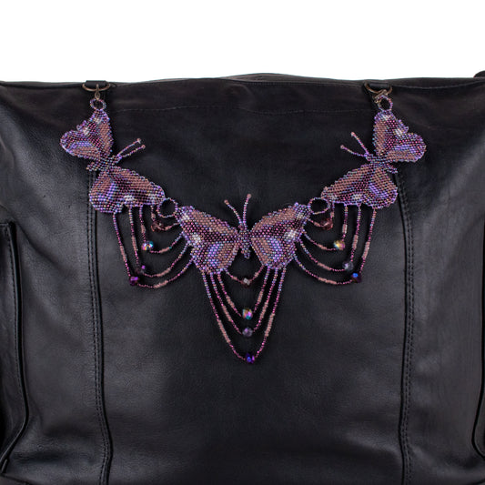 BEADED BUTTERFLY BAG NECKLACE - NO. 19799