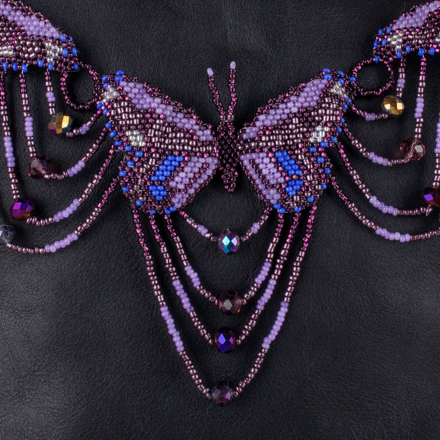 BEADED BUTTERFLY BAG NECKLACE - NO. 19800