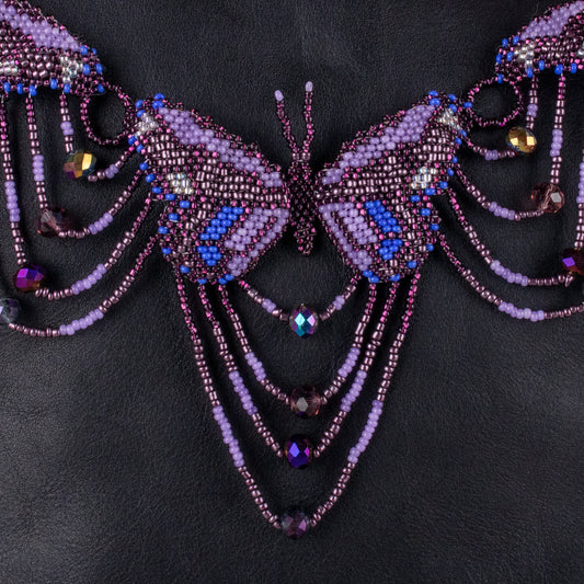 BEADED BUTTERFLY BAG NECKLACE - NO. 19800