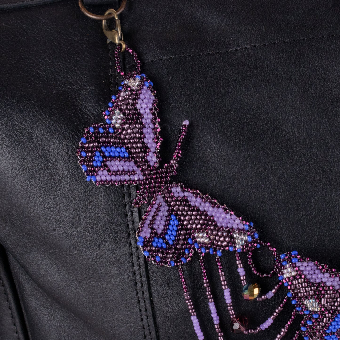 BEADED BUTTERFLY BAG NECKLACE - NO. 19800