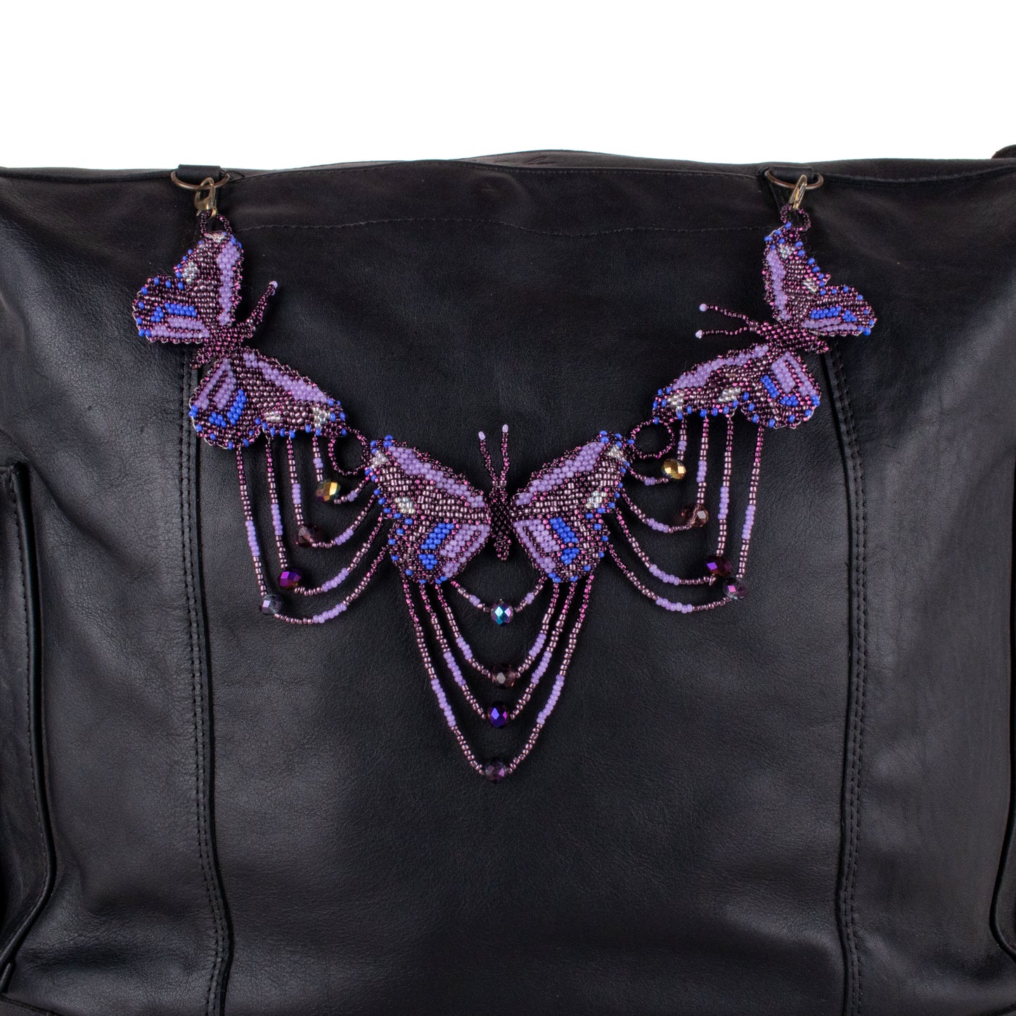 BEADED BUTTERFLY BAG NECKLACE - NO. 19800