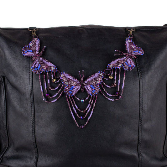BEADED BUTTERFLY BAG NECKLACE - NO. 19800