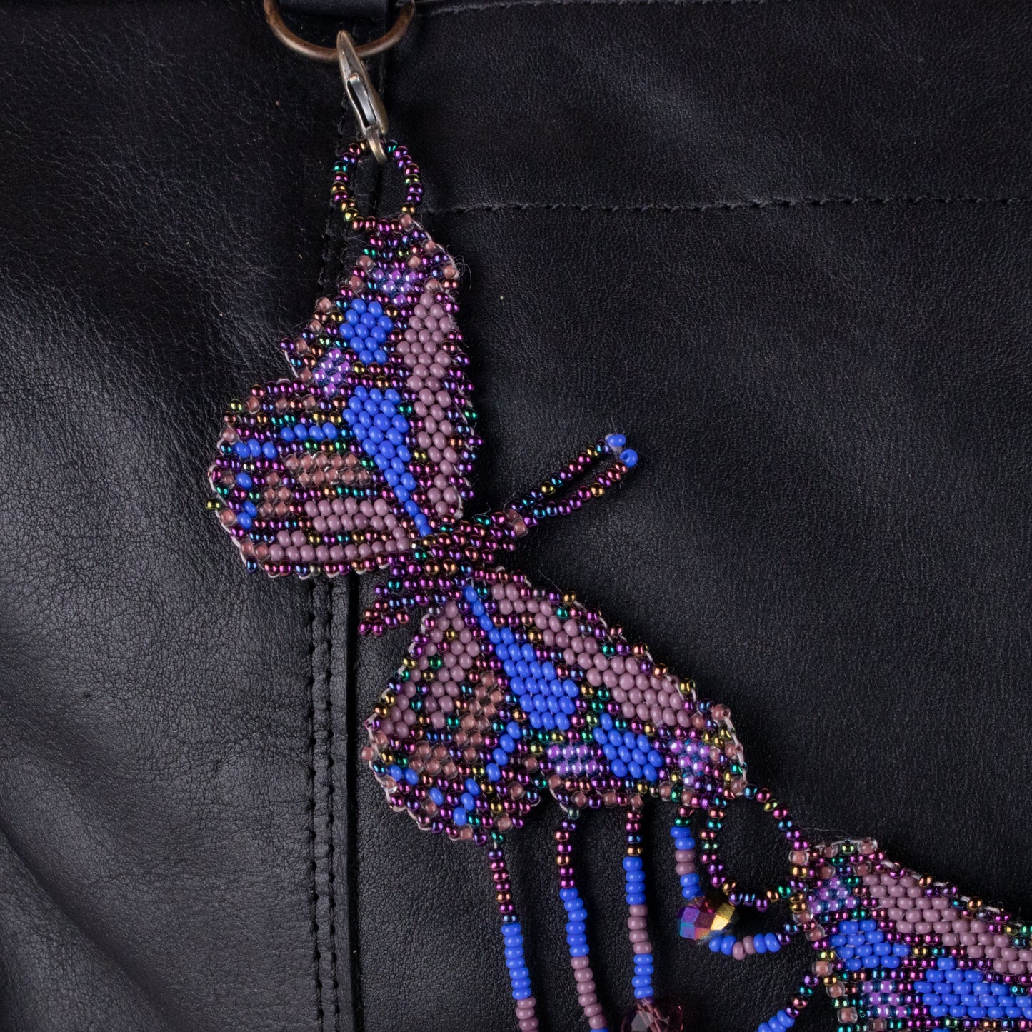 BEADED BUTTERFLY BAG NECKLACE - NO. 19801