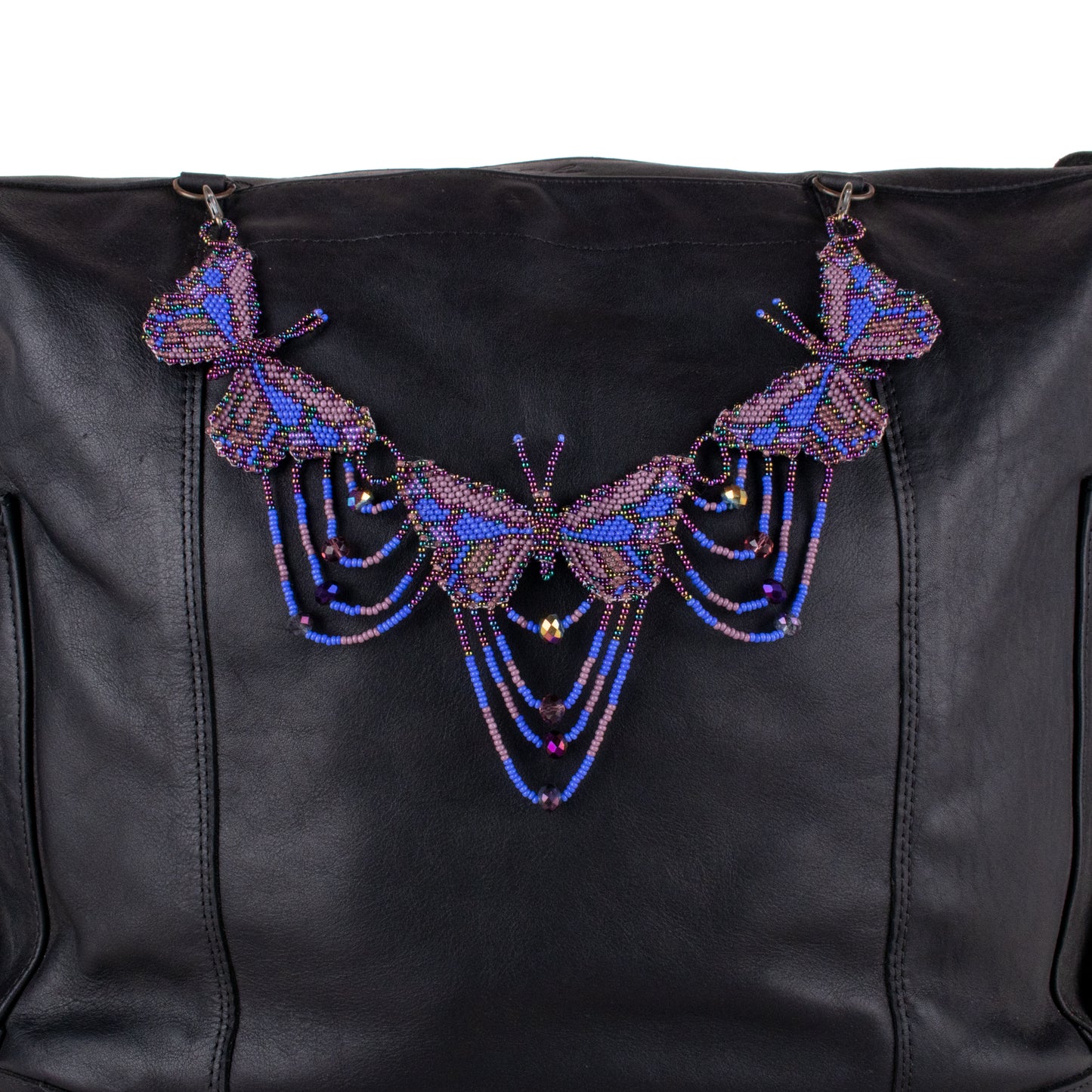 BEADED BUTTERFLY BAG NECKLACE - NO. 19801
