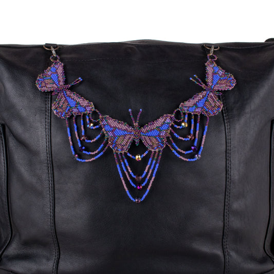 BEADED BUTTERFLY BAG NECKLACE - NO. 19801