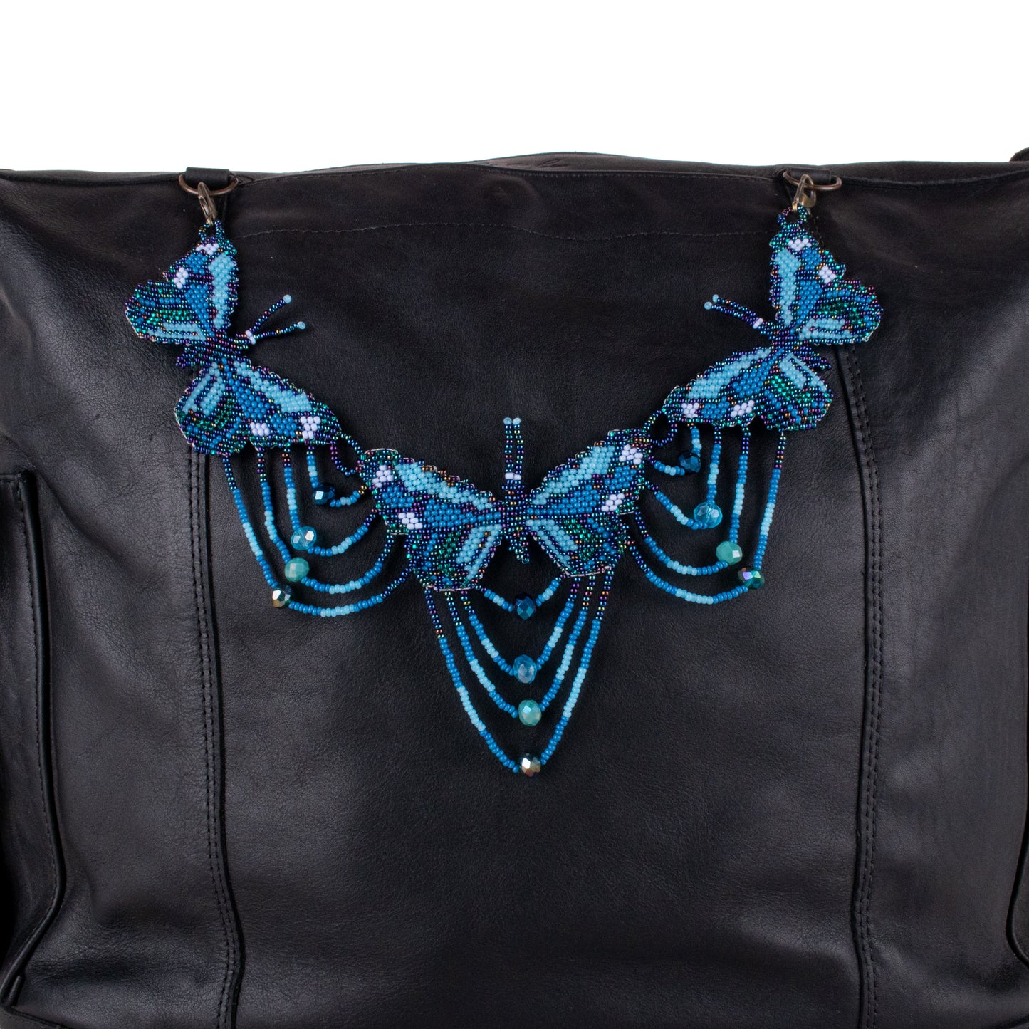 BEADED BUTTERFLY BAG NECKLACE - NO. 19802