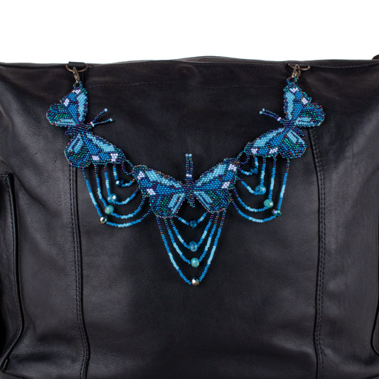 BEADED BUTTERFLY BAG NECKLACE - NO. 19802