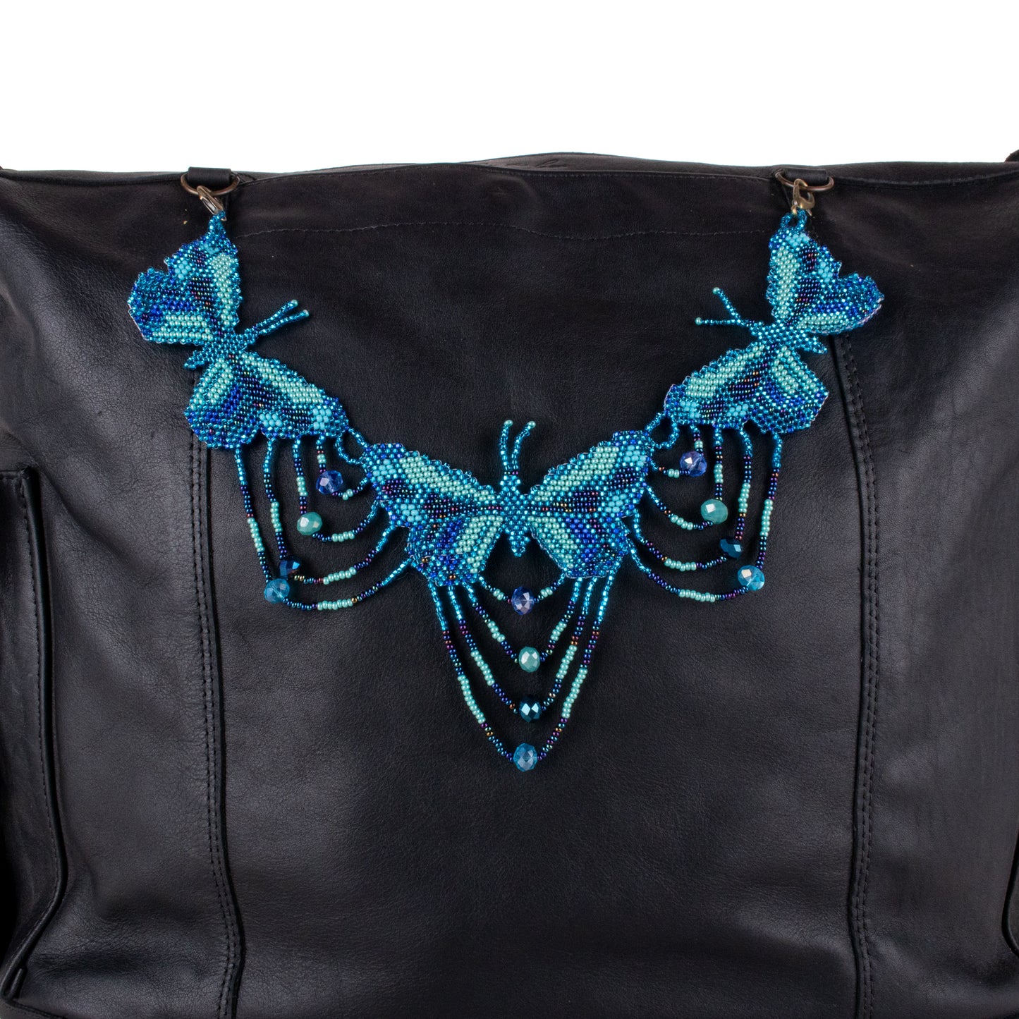 BEADED BUTTERFLY BAG NECKLACE - NO. 19803