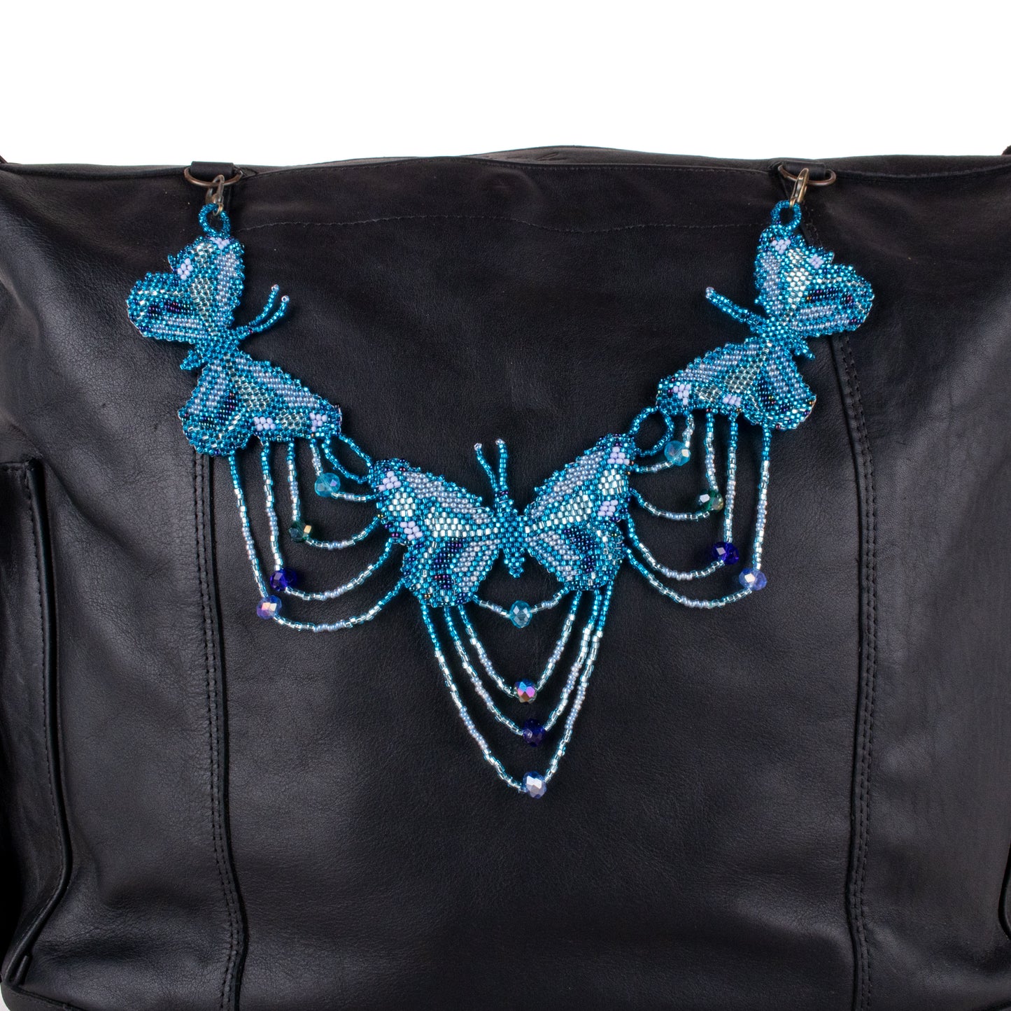 BEADED BUTTERFLY BAG NECKLACE - NO. 19804