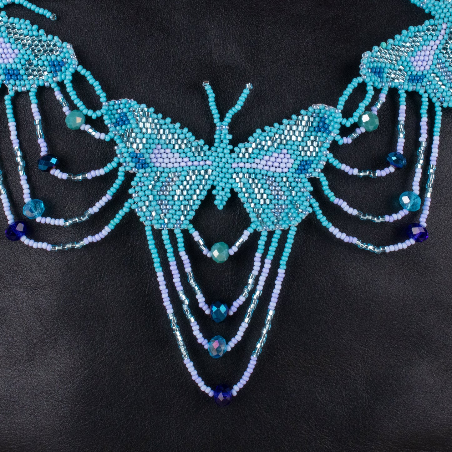 BEADED BUTTERFLY BAG NECKLACE - NO. 19805