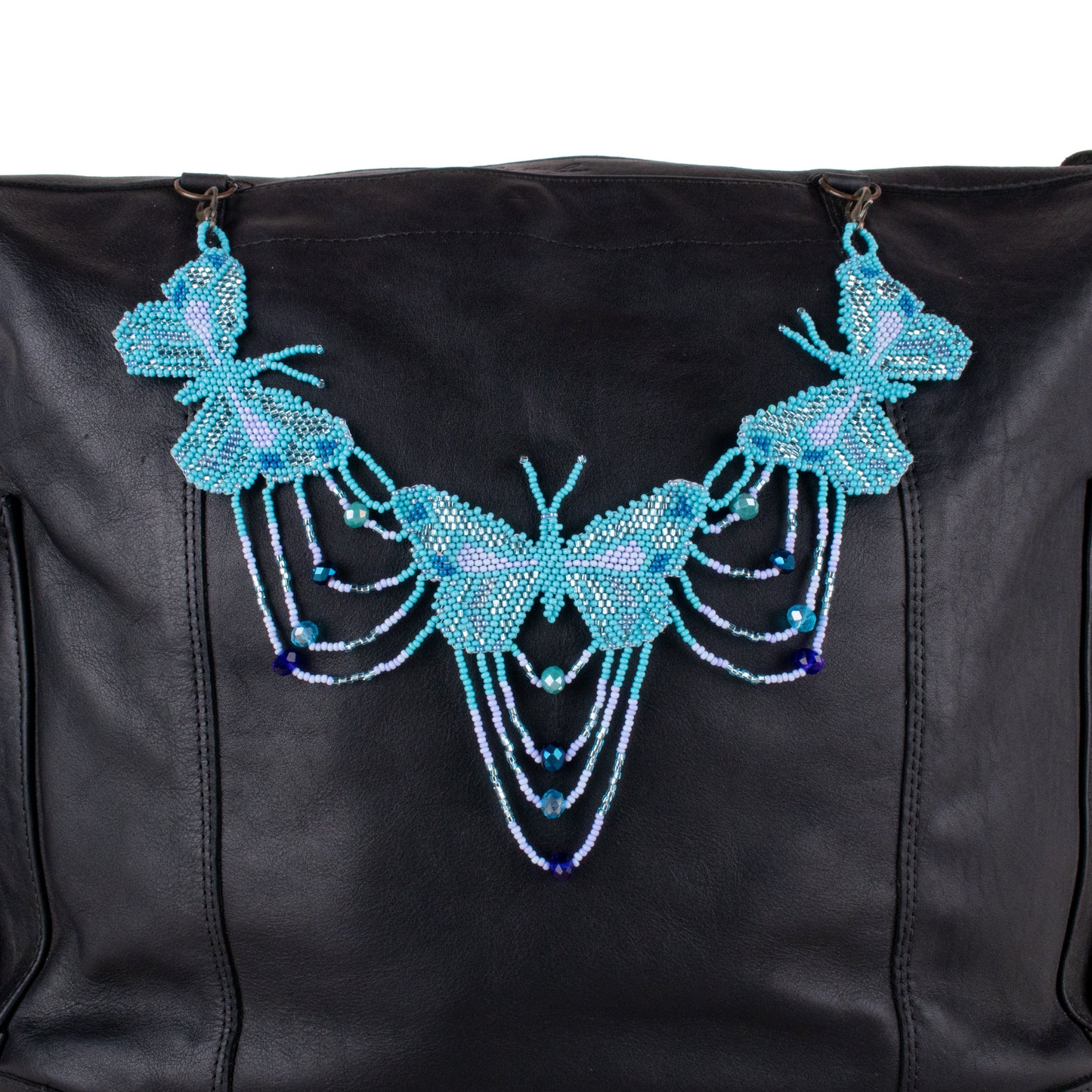 BEADED BUTTERFLY BAG NECKLACE - NO. 19805
