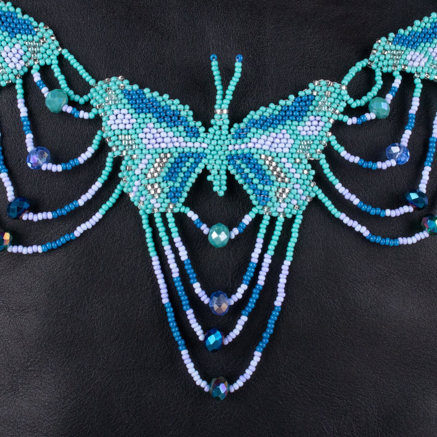 BEADED BUTTERFLY BAG NECKLACE - NO. 19806
