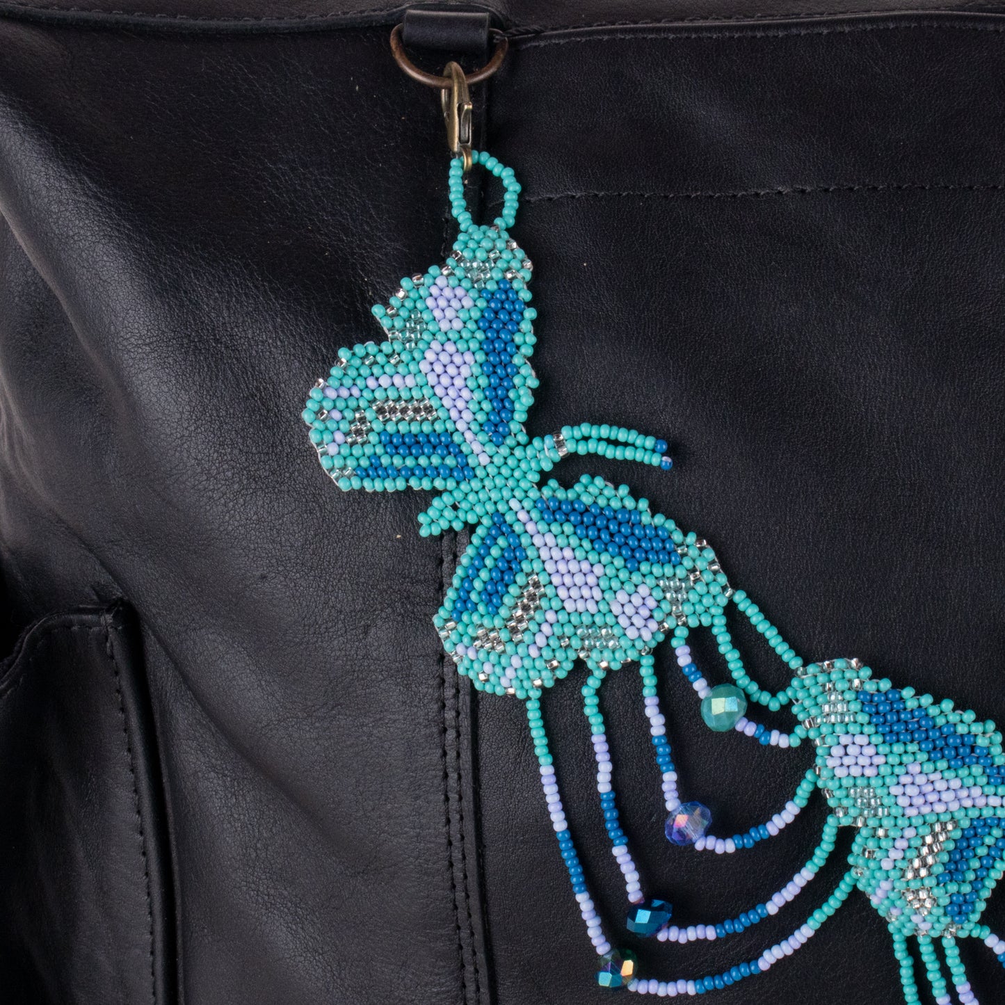 BEADED BUTTERFLY BAG NECKLACE - NO. 19806