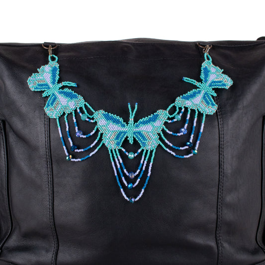 BEADED BUTTERFLY BAG NECKLACE - NO. 19806