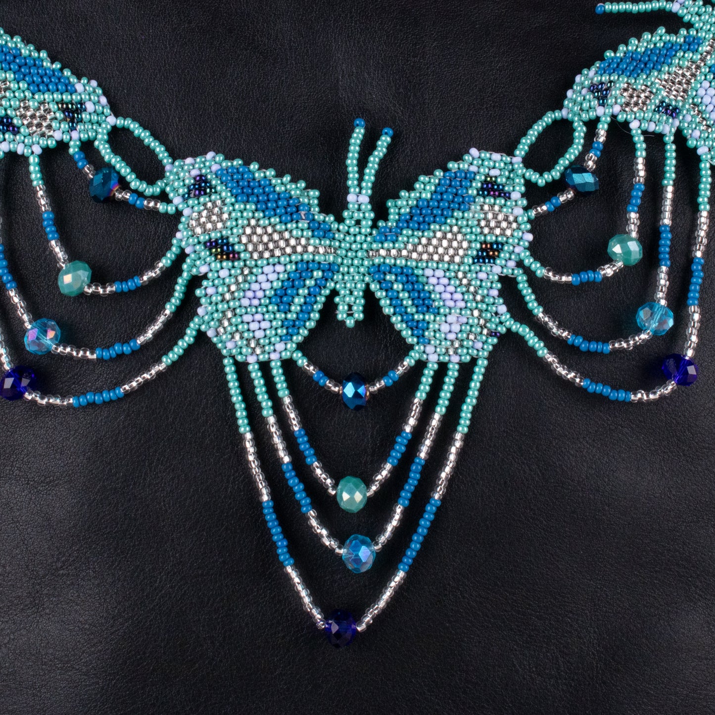 BEADED BUTTERFLY BAG NECKLACE - NO. 19807