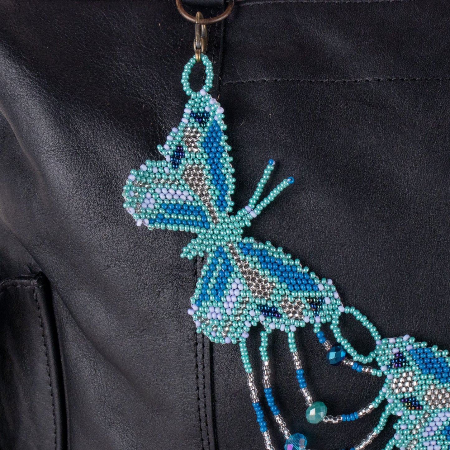 BEADED BUTTERFLY BAG NECKLACE - NO. 19807