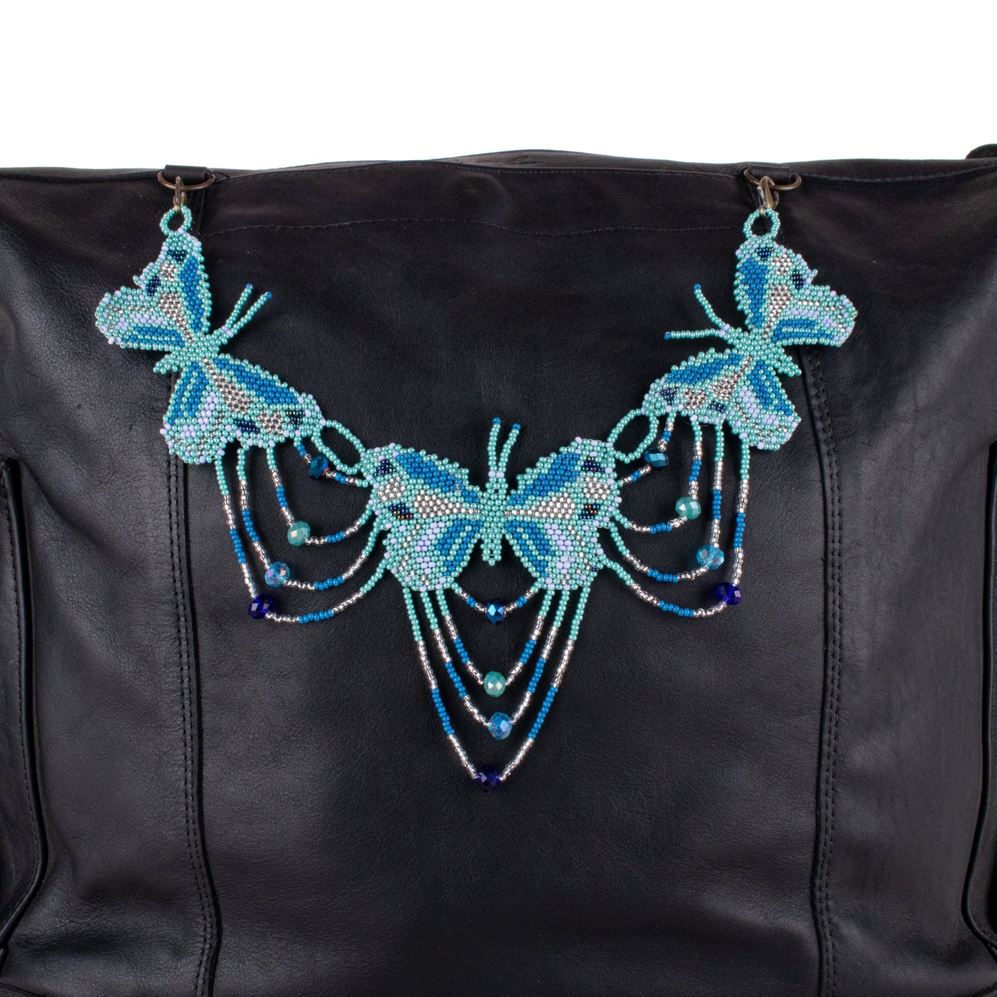 BEADED BUTTERFLY BAG NECKLACE - NO. 19807