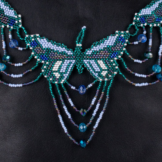 BEADED BUTTERFLY BAG NECKLACE - NO. 19809