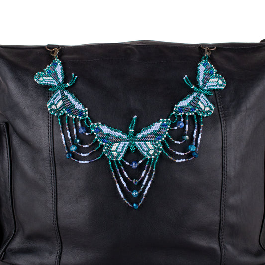 BEADED BUTTERFLY BAG NECKLACE - NO. 19809