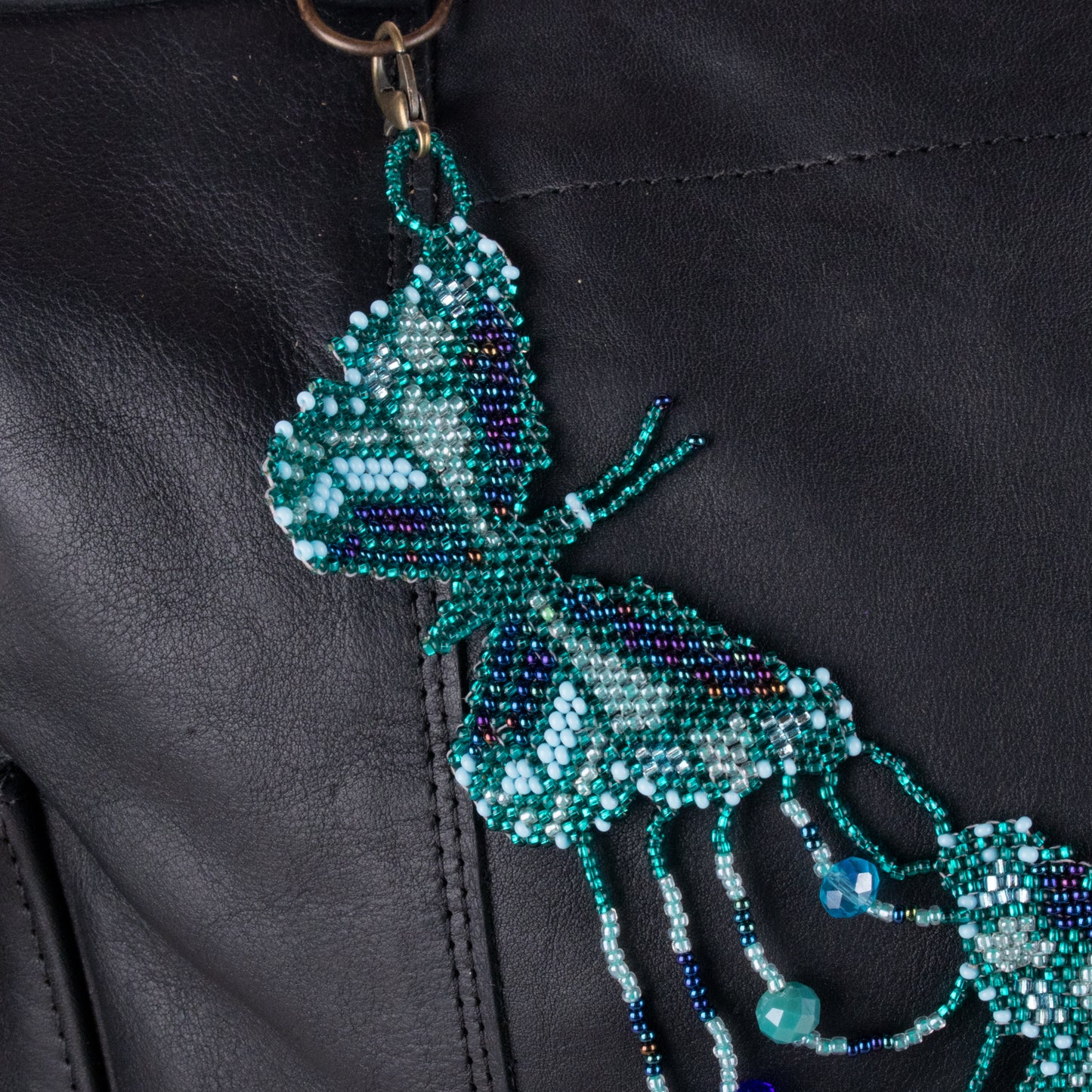 BEADED BUTTERFLY BAG NECKLACE - NO. 19810