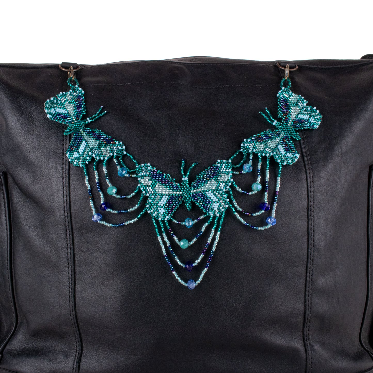 BEADED BUTTERFLY BAG NECKLACE - NO. 19810