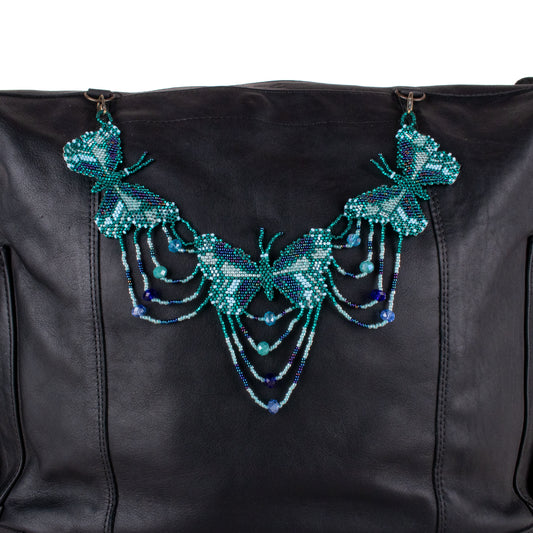 BEADED BUTTERFLY BAG NECKLACE - NO. 19810