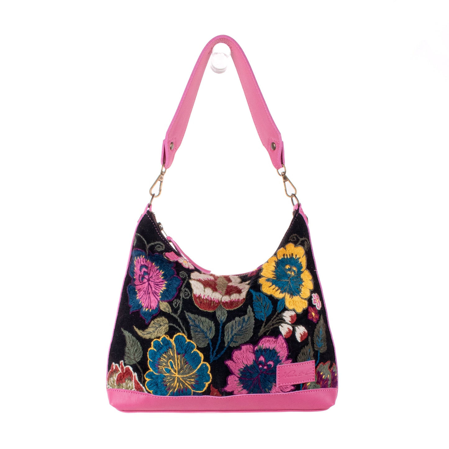 SMALL PENELOPE BAG - H&S EMBROIDERED FLORAL - JAZZY - NO. 19862