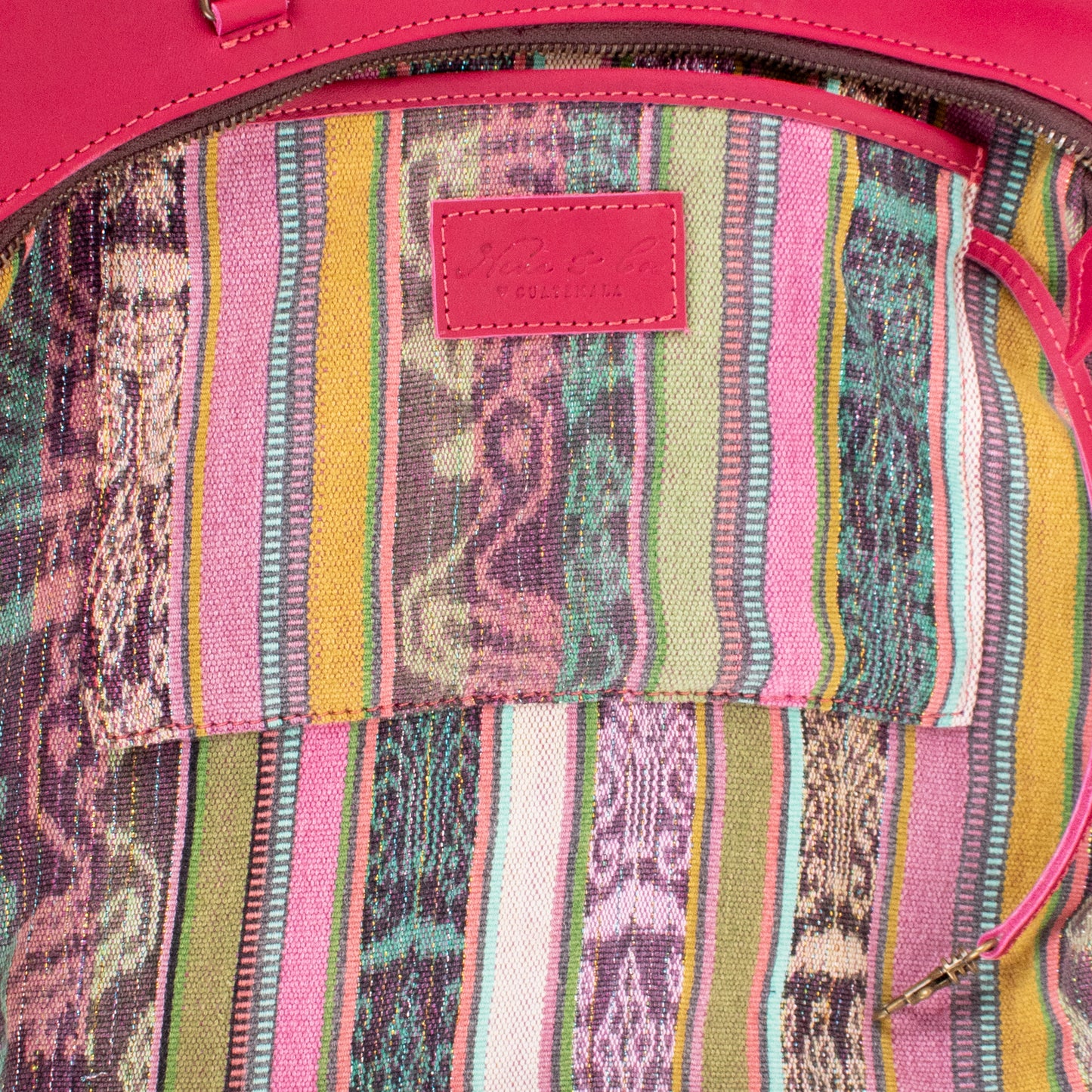 SMALL PENELOPE BAG - H&S EMBROIDERED FLORAL - MAGENTA - NO. 19865