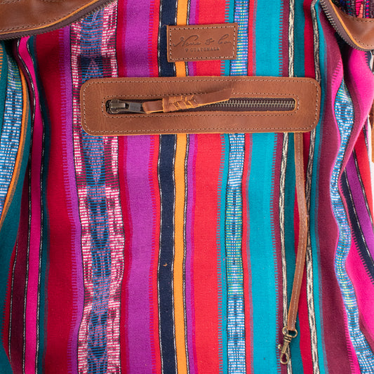 BEATRIZ CDB + DIAMANTE STRAP - OOAK HUIPIL - CORTE LINING - CAFE - NO. 19989