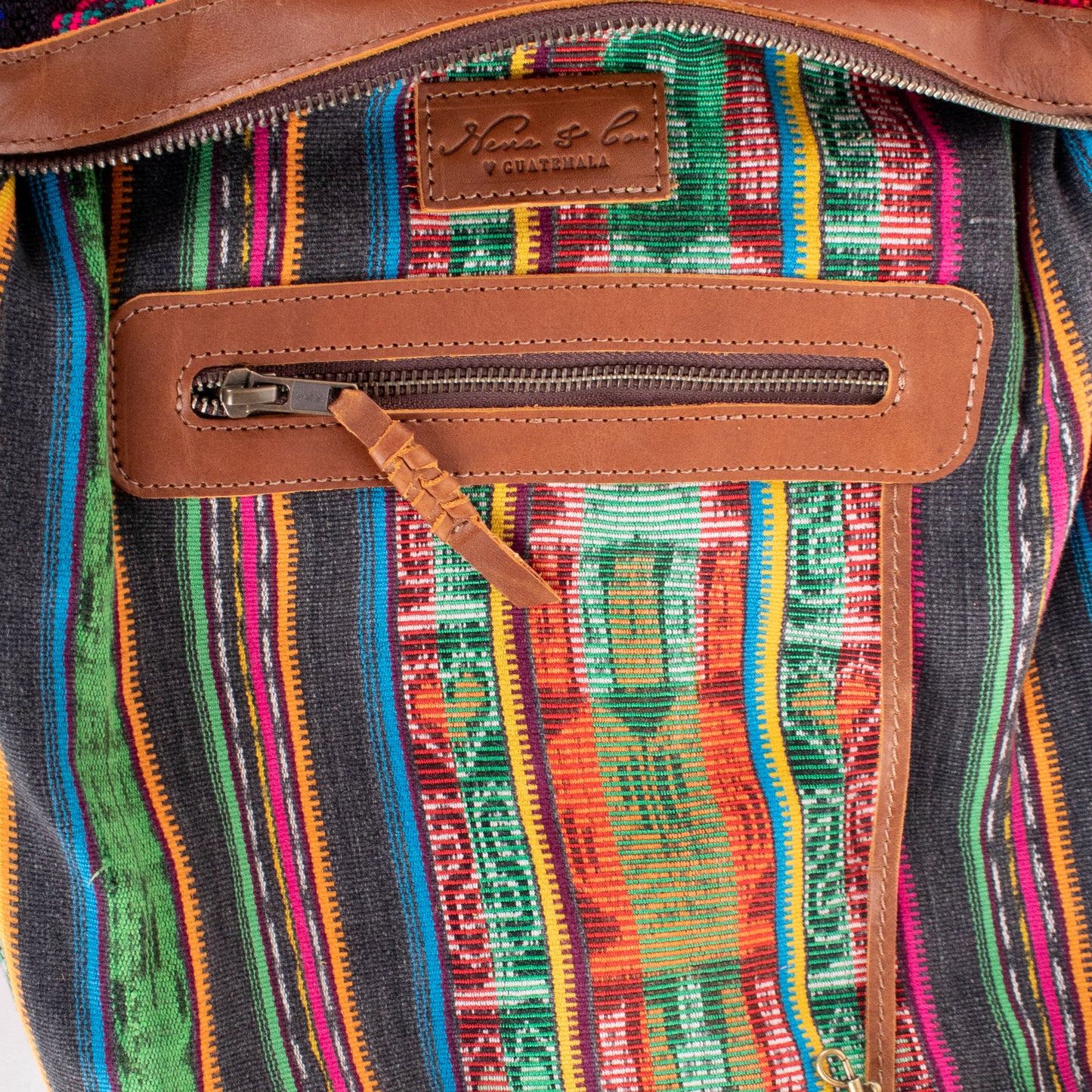 BEATRIZ MCDB + DIAMANTE STRAP - OOAK HUIPIL - CORTE LINING - CAFE - NO. 19995