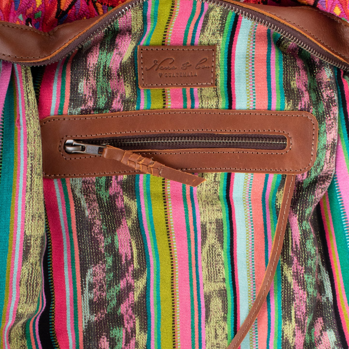 BEATRIZ MCDB + DIAMANTE STRAP - OOAK HUIPIL - CORTE LINING - CAFE - NO. 19996