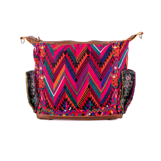 BEATRIZ MCDB + DIAMANTE STRAP - OOAK HUIPIL - CORTE LINING - CAFE - NO. 19998