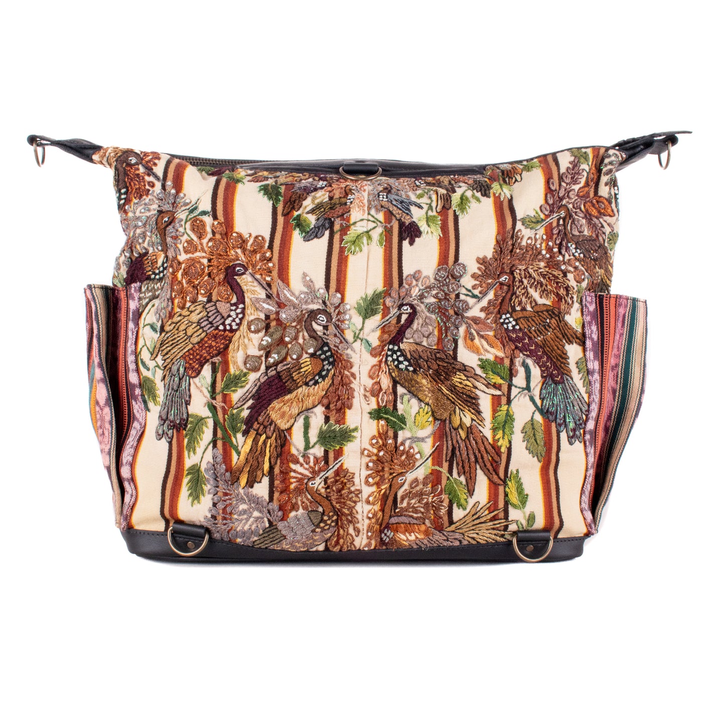 BEATRIZ CDB + DIAMANTE STRAP - OOAK HUIPIL - CORTE LINING - BLACK - NO. 200072