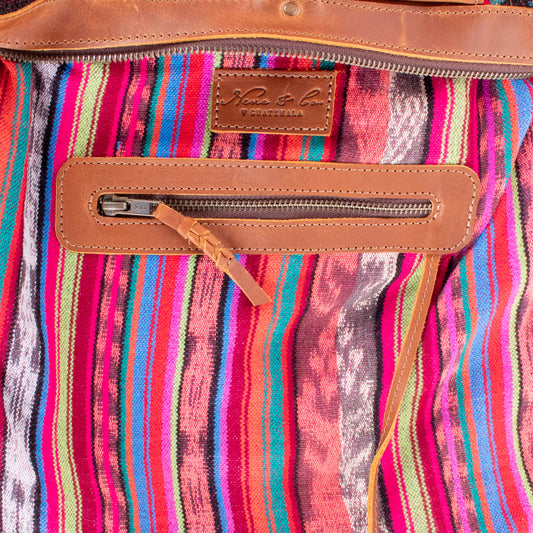 BEATRIZ MCDB + DIAMANTE STRAP - OOAK HUIPIL - CORTE LINING - CAFE - NO. 200077