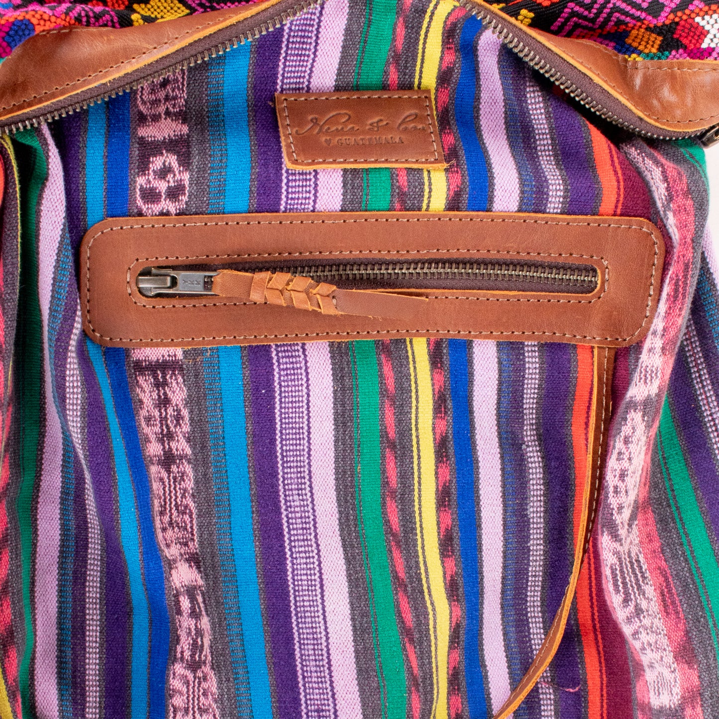 BEATRIZ MCDB + DIAMANTE STRAP - OOAK HUIPIL - CORTE LINING - CAFE - NO. 200079