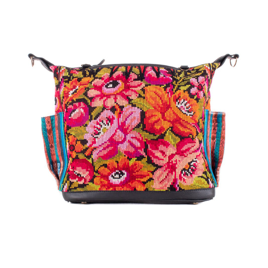 BEATRIZ MCDB + DIAMANTE STRAP - OOAK HUIPIL - CORTE LINING - BLACK - NO. 200083