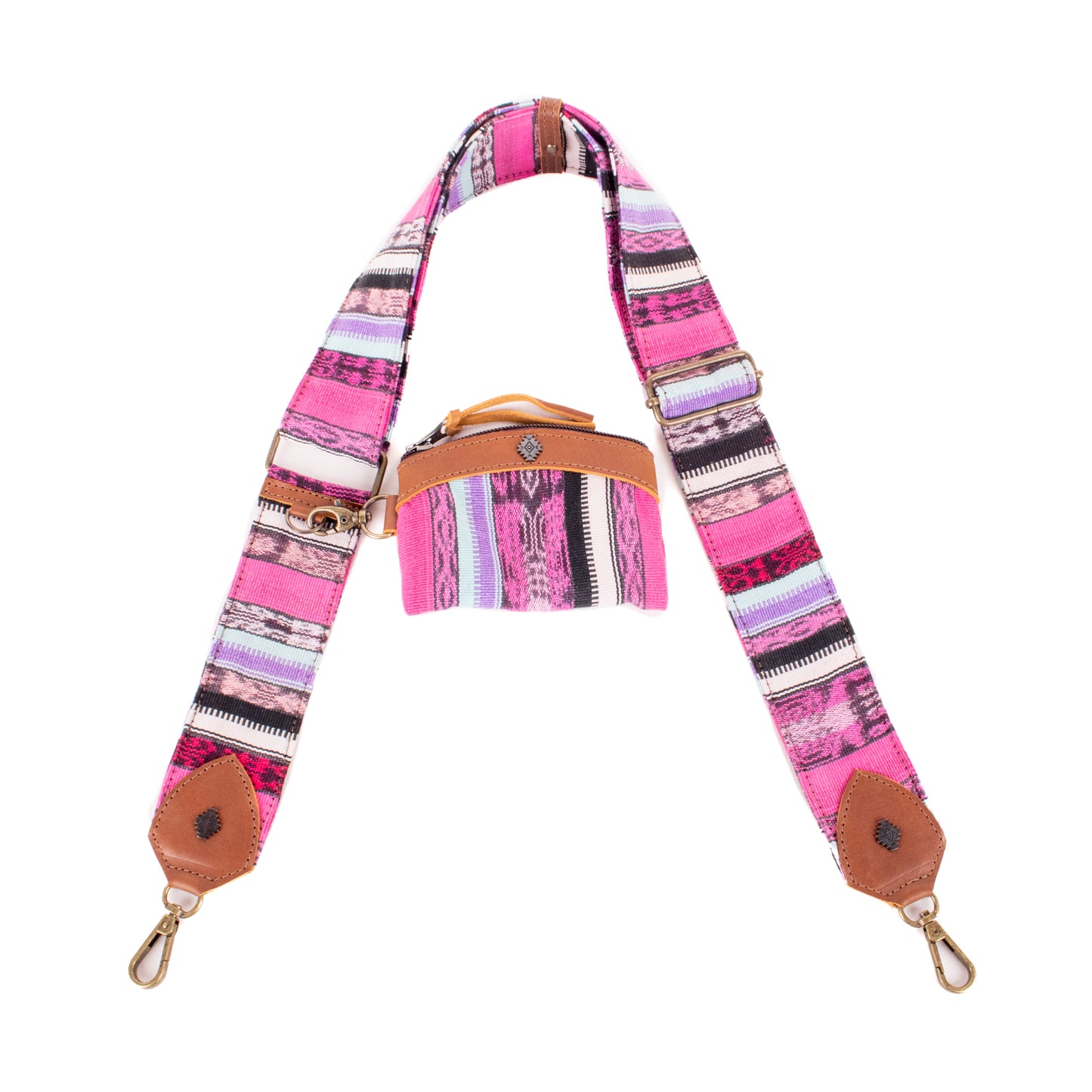 WIDE STRAP & COIN PURSE SET - CORTE - CAFE - NO. 200116