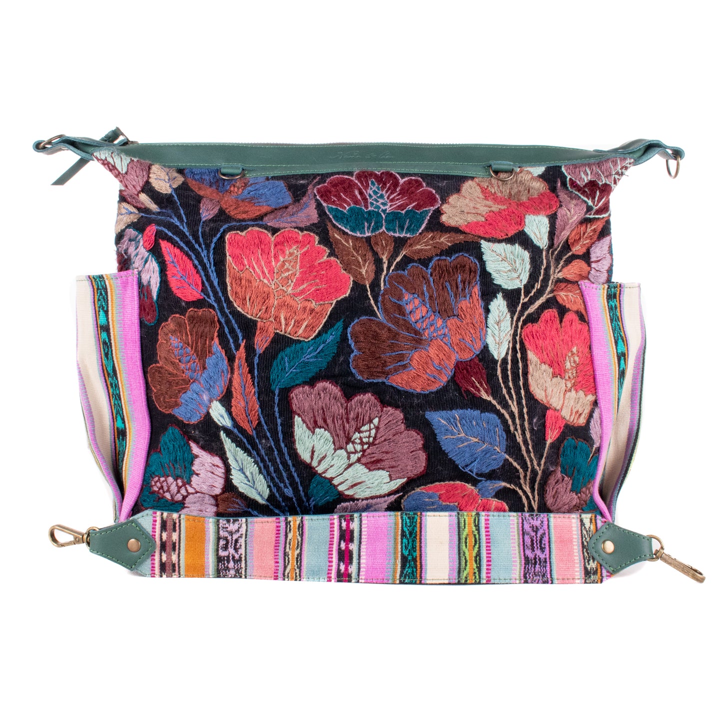 BEATRIZ CDB + DIAMANTE STRAP - H&S FLORAL - EVERGLADE - NO. 200156