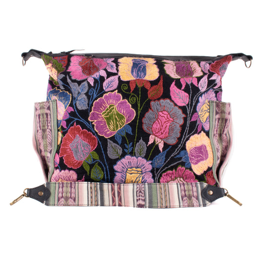 BEATRIZ CDB + DIAMANTE STRAP - H&S FLORAL - BLACK - NO. 200159