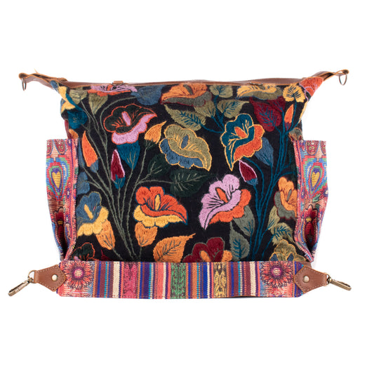 BEATRIZ CDB + DIAMANTE STRAP - H&S FLORAL - CAFE - NO. 200162