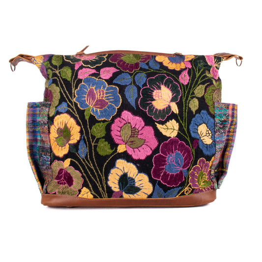 BEATRIZ CDB + DIAMANTE STRAP - H&S FLORAL - CAFE - NO. 200163