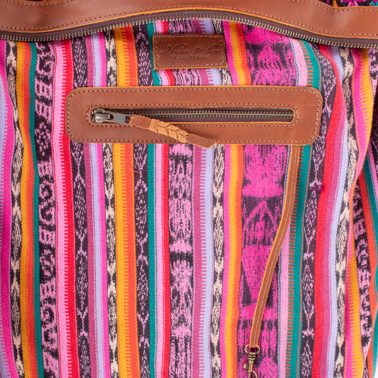 BEATRIZ CDB + DIAMANTE STRAP - OOAK HUIPIL - CAFE - NO. 200165