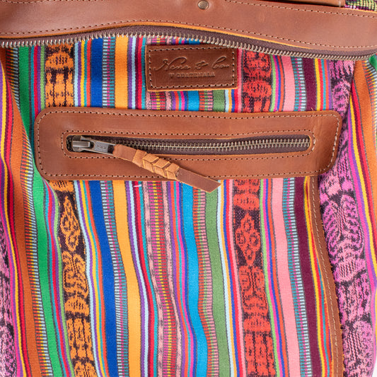 BEATRIZ MCDB + DIAMANTE STRAP - OOAK HUIPIL - CAFE - NO. 200170