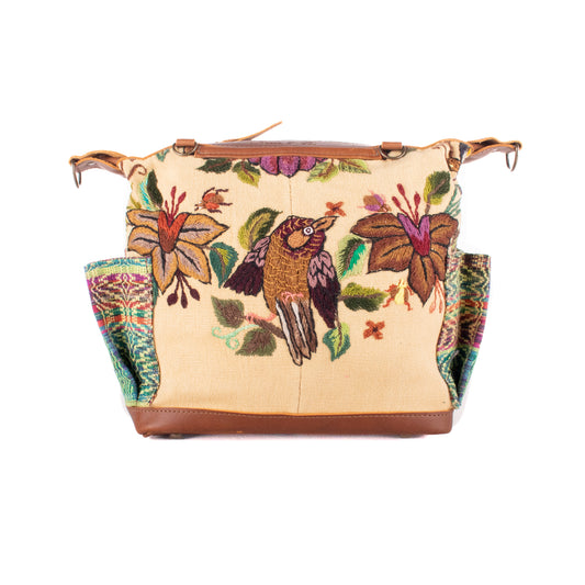 BEATRIZ MINI CDB - OOAK HUIPIL - CAFE - NO. 20022