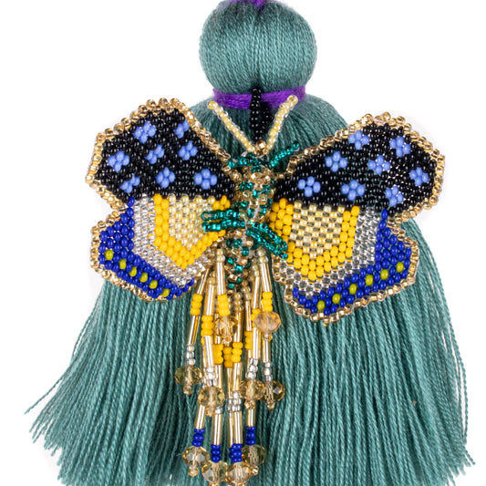 CLASSIC TASSEL - BEADED BUTTERFLY CHARM - NO. 200258