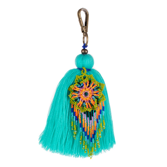 CLASSIC TASSEL - BEADED FLOWER CHARM - NO. 200273