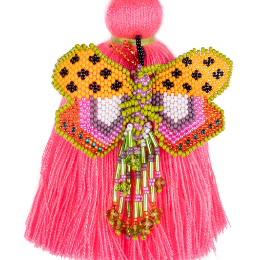 CLASSIC TASSEL - BEADED BUTTERFLY CHARM - NO. 200274