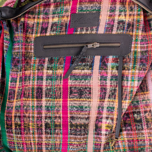 BEATRIZ CDB + DIAMANTE STRAP - OOAK HUIPIL - CORTE LINING - BLACK - NO. 200355