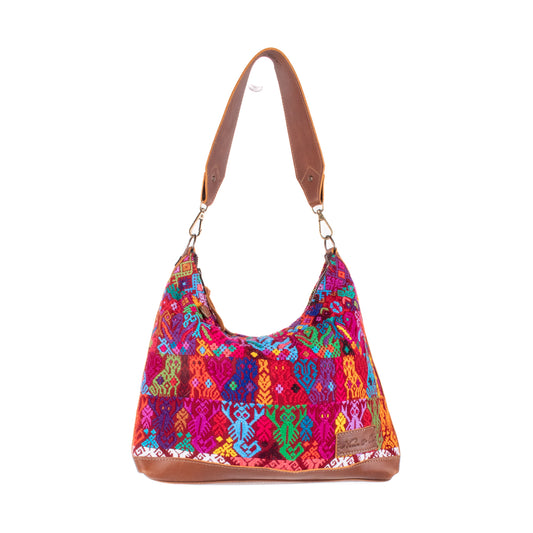 SMALL PENELOPE BAG - OOAK HUIPIL - CAFE - NO. 200377 **SHIP WINDOW**