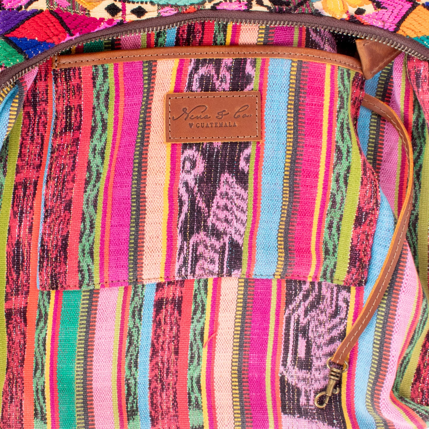 SMALL PENELOPE BAG - OOAK HUIPIL - CAFE - NO. 200379 **SHIP WINDOW**